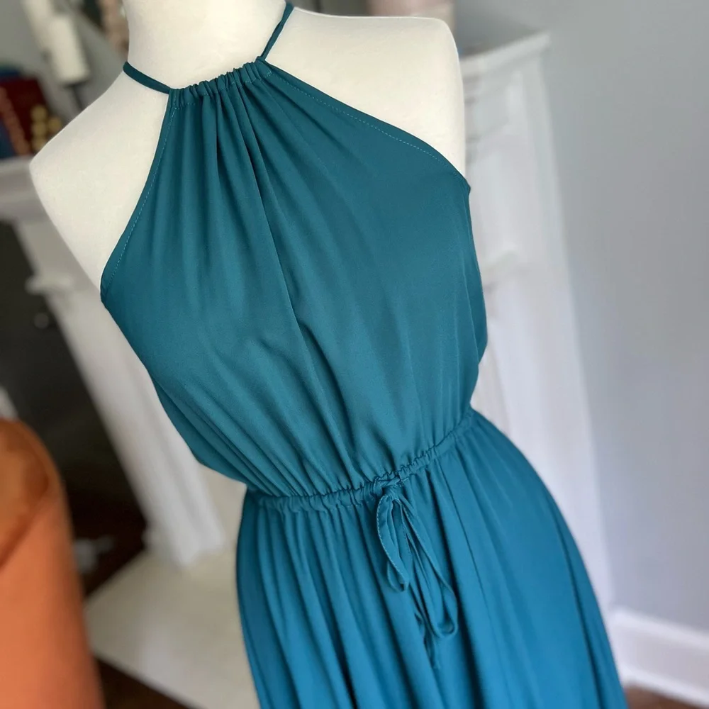 Fabulous Lulus halter neck chiffon maxi dress - Picture 8 of 11